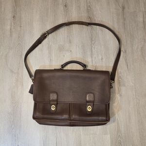 The Vintage Coach K4B5275 Brown Briefcase Laptop Case